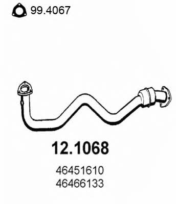 Asso 12.1068 Exhaust pipe 121068
