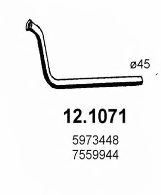 Asso 12.1071 Exhaust pipe 121071