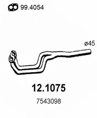 Asso 12.1075 Exhaust pipe 121075