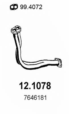 Asso 12.1078 Exhaust pipe 121078