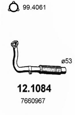 Asso 12.1084 Exhaust pipe 121084