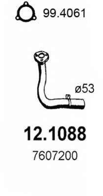 Asso 12.1088 Exhaust pipe 121088