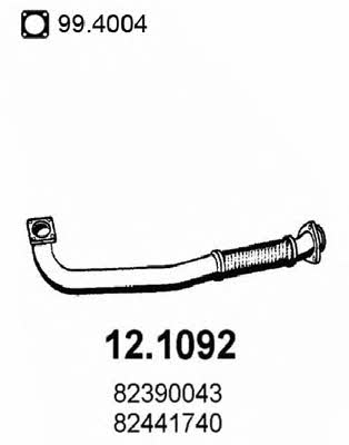 Asso 12.1092 Exhaust pipe 121092