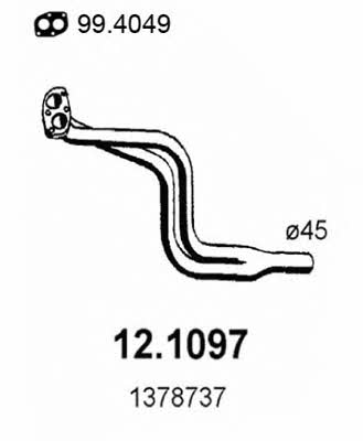 Asso 12.1097 Exhaust pipe 121097