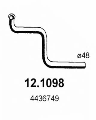 Asso 12.1098 Exhaust pipe 121098