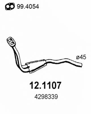 Asso 12.1107 Exhaust pipe 121107