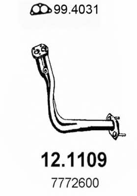 Asso 12.1109 Exhaust pipe 121109
