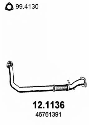 Asso 12.1136 Exhaust pipe 121136