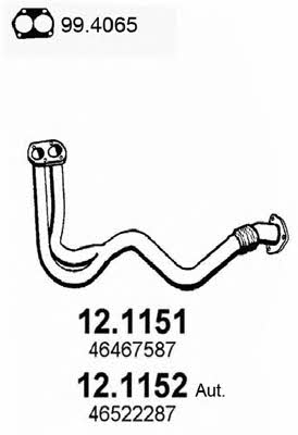  12.1151 Exhaust pipe 121151