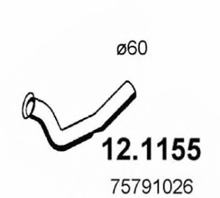 Asso 12.1155 Exhaust pipe 121155