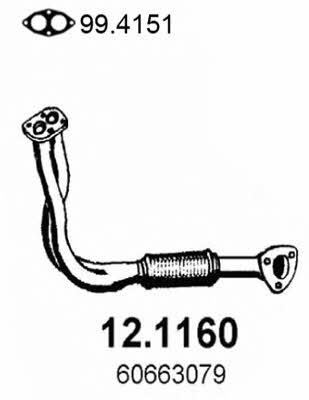 Asso 12.1160 Exhaust pipe 121160