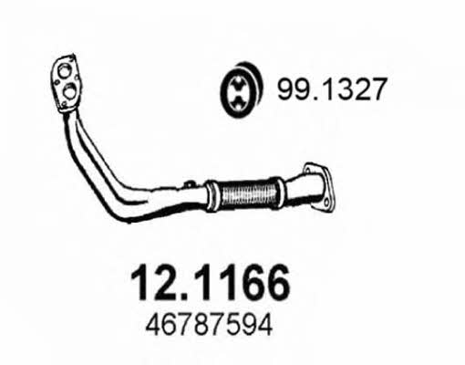 Asso 12.1166 Exhaust pipe 121166
