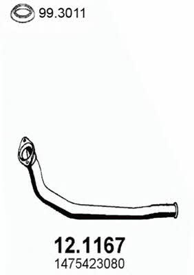 Asso 12.1167 Exhaust pipe 121167