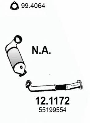 Asso 12.1172 Exhaust pipe 121172