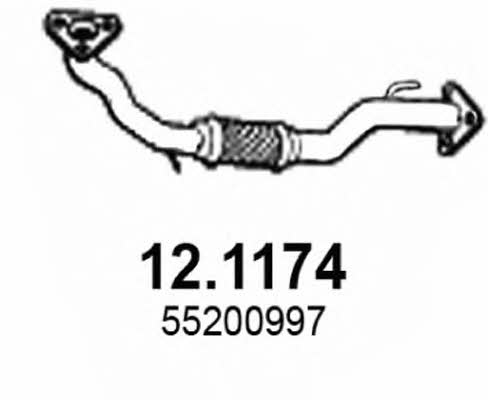 Asso 12.1174 Exhaust pipe 121174