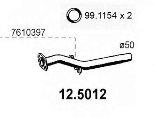  12.5012 Exhaust pipe 125012