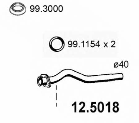 Asso 12.5018 Exhaust pipe 125018