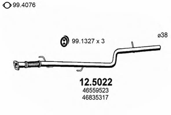  12.5022 Exhaust pipe 125022