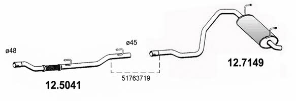Asso 12.5041 Exhaust pipe 125041