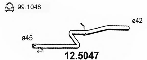 Asso 12.5047 Exhaust pipe 125047