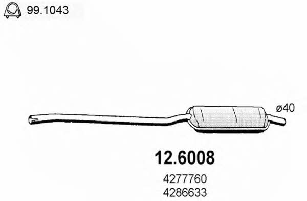 Asso 12.6008 Central silencer 126008