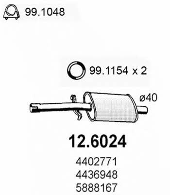 Asso 12.6024 Central silencer 126024