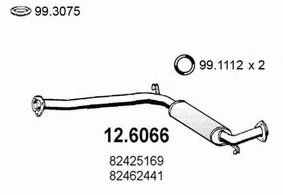 Asso 12.6066 Central silencer 126066