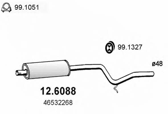 Asso 12.6088 Central silencer 126088