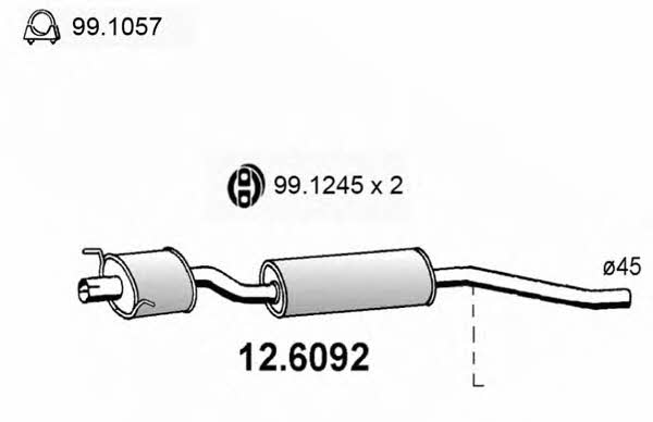 Asso 12.6092 Central silencer 126092