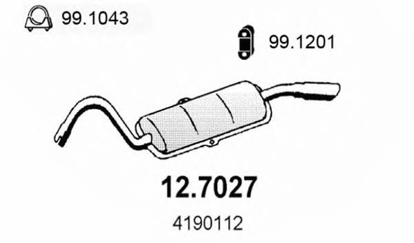 Asso 12.7027 End Silencer 127027