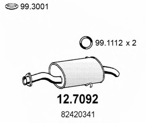 Asso 12.7092 End Silencer 127092