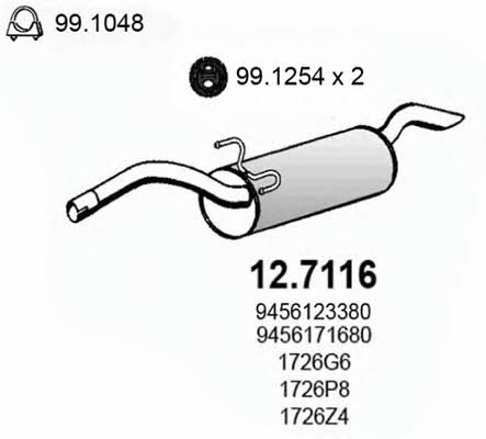 Asso 12.7116 End Silencer 127116