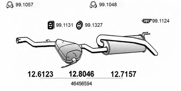 Asso 12.7157 End Silencer 127157