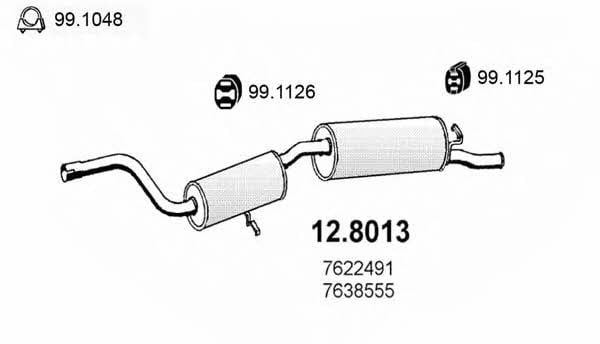 Asso 12.8013 Middle-/End Silencer 128013