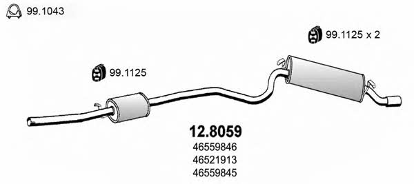 Asso 12.8059 Middle-/End Silencer 128059