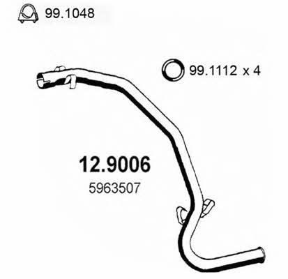 Asso 12.9006 Exhaust pipe 129006