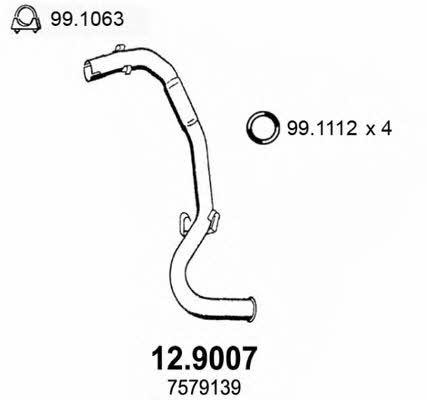 Asso 12.9007 Exhaust pipe 129007