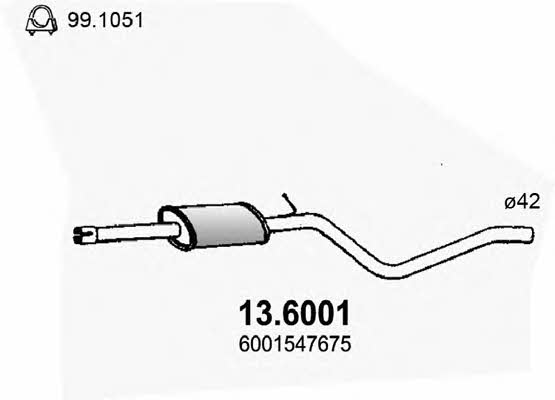 Asso 13.6001 Central silencer 136001