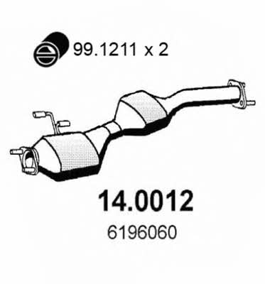 Asso 14.0012 Catalytic Converter 140012