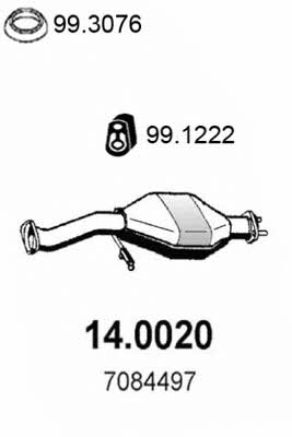 Asso 14.0020 Catalytic Converter 140020