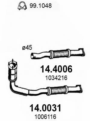 Asso 14.0031 Catalytic Converter 140031