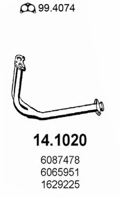 Asso 14.1020 Exhaust pipe 141020