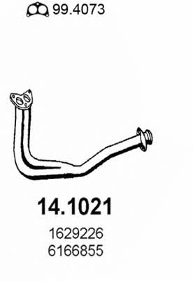 Asso 14.1021 Exhaust pipe 141021