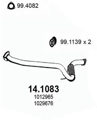 Asso 14.1083 Exhaust pipe 141083