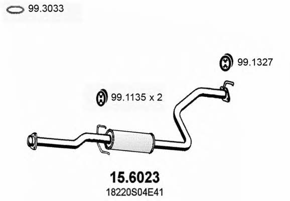 Asso 15.6023 Central silencer 156023