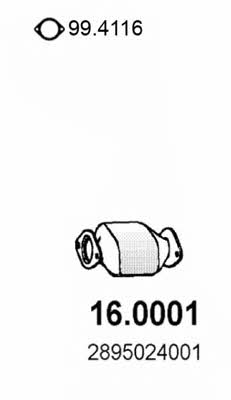 Asso 16.0001 Catalytic Converter 160001