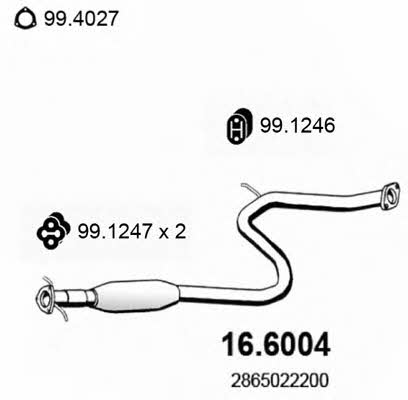 Asso 16.6004 Central silencer 166004