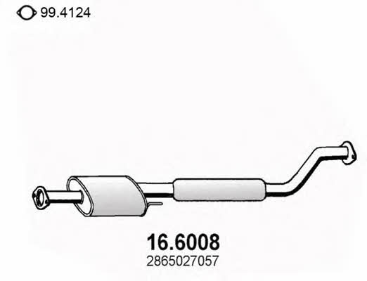  16.6008 Central silencer 166008