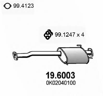  19.6003 Central silencer 196003