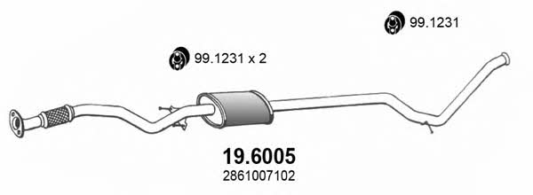Asso 19.6005 Central silencer 196005